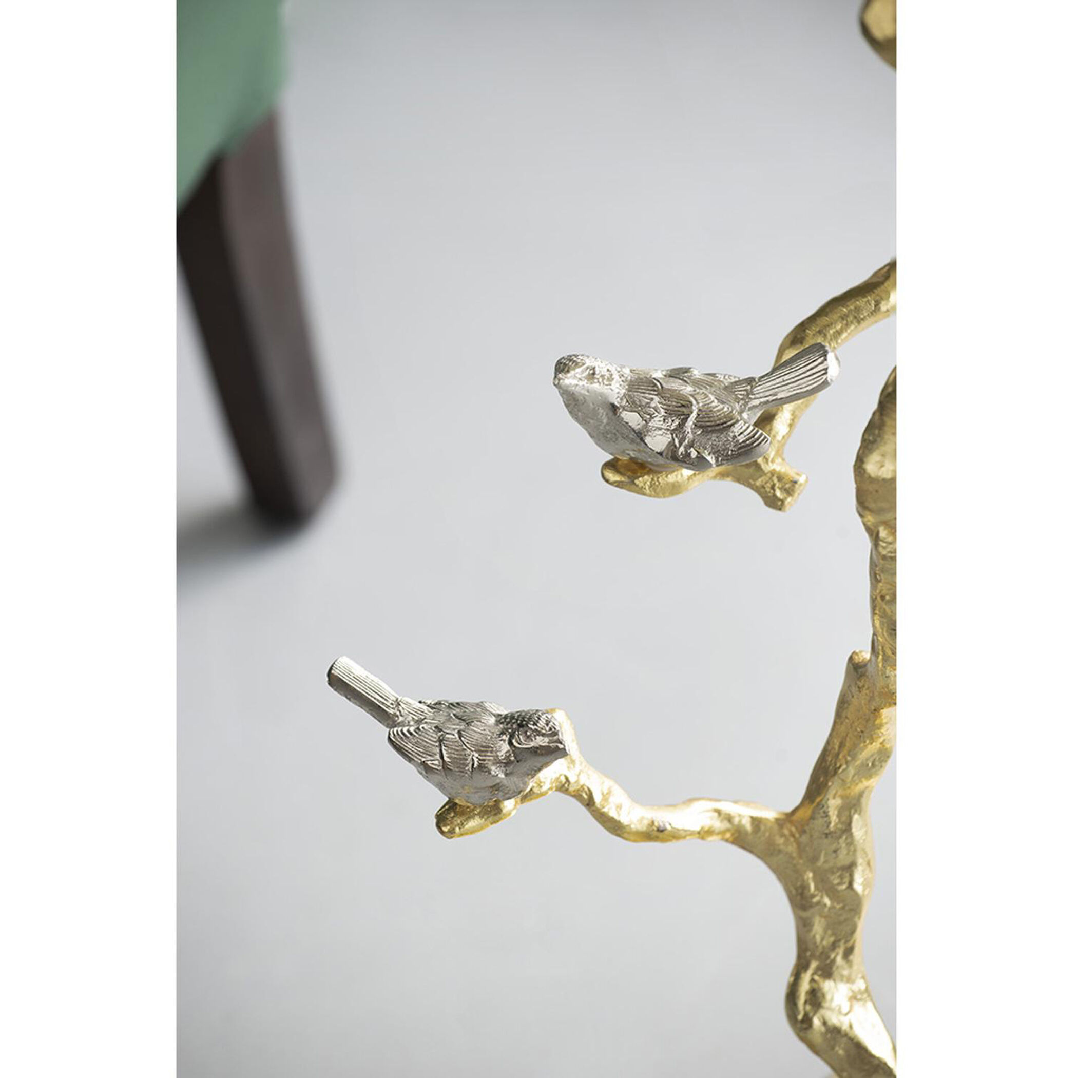 Welling Demilune Table in White/Gold