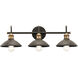 Clyde 3 Light 26 inch Olde Bronze Wall Mt Bath 3 Arm Wall Light