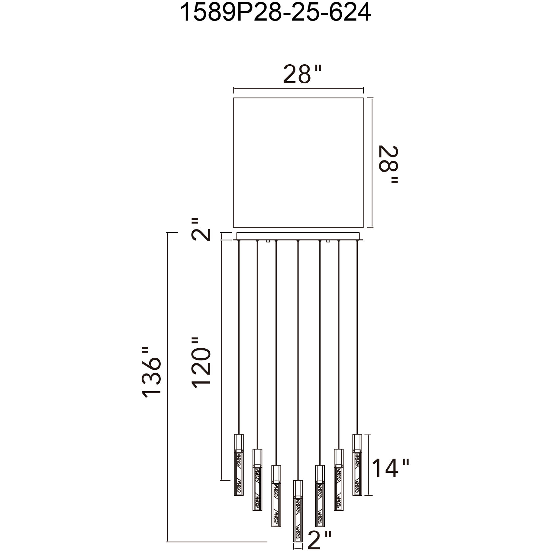 Greta LED 28 inch Brass Chandelier Ceiling Light