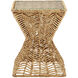 Hadi 23 X 18 inch Natural and Clear Accent Table