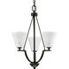 Bravo 3 Light 18 inch Antique Bronze Foyer Chandelier Ceiling Light