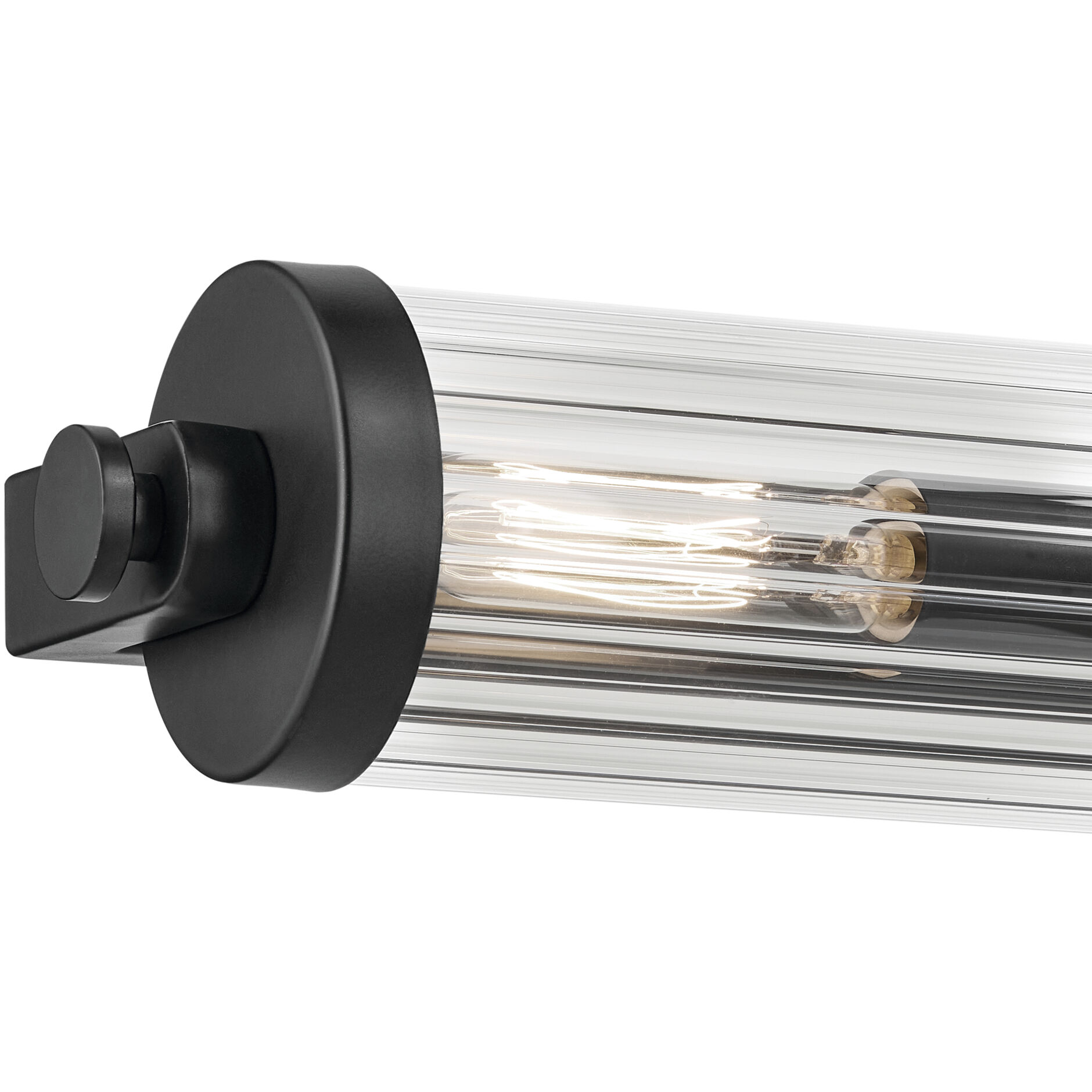 Azores 4 Light 25 inch Black Linear Bath Wall Light, Medium