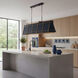 Brasserie 6 Light 62 inch French Blue and Heritage Bronze Linear Pendant Ceiling Light