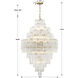 Addis 20 Light 31.5 inch Aged Brass Chandelier Ceiling Light in Clear