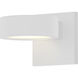 Reals LED 5 inch Textured White Indoor-Outdoor Sconce, Inside-Out