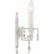 Paris Market Sconce Wall Light in Clear Hand Cut, Antique White