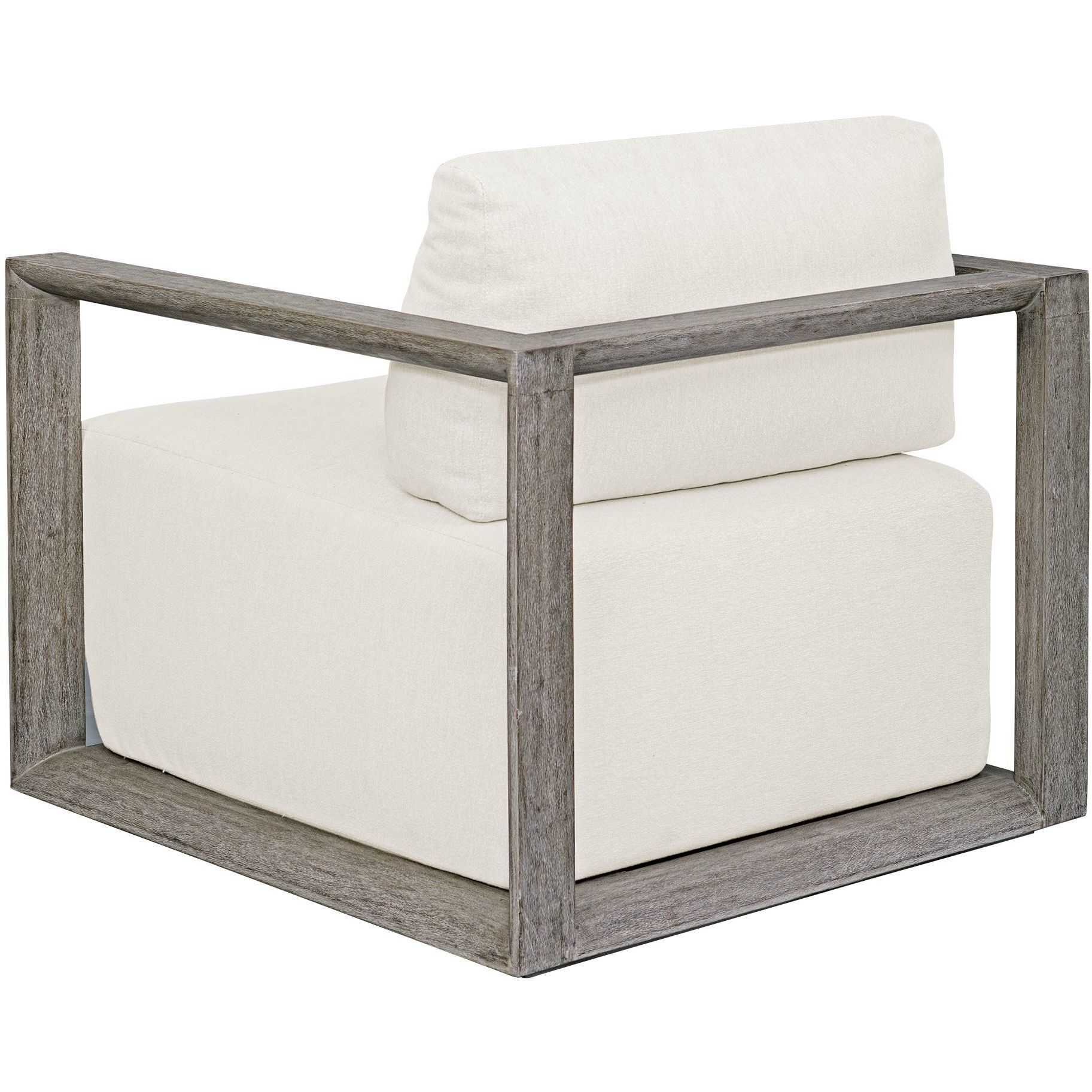 Remsen Weathered Gray and Oyster White Outdoor Lounge Chair