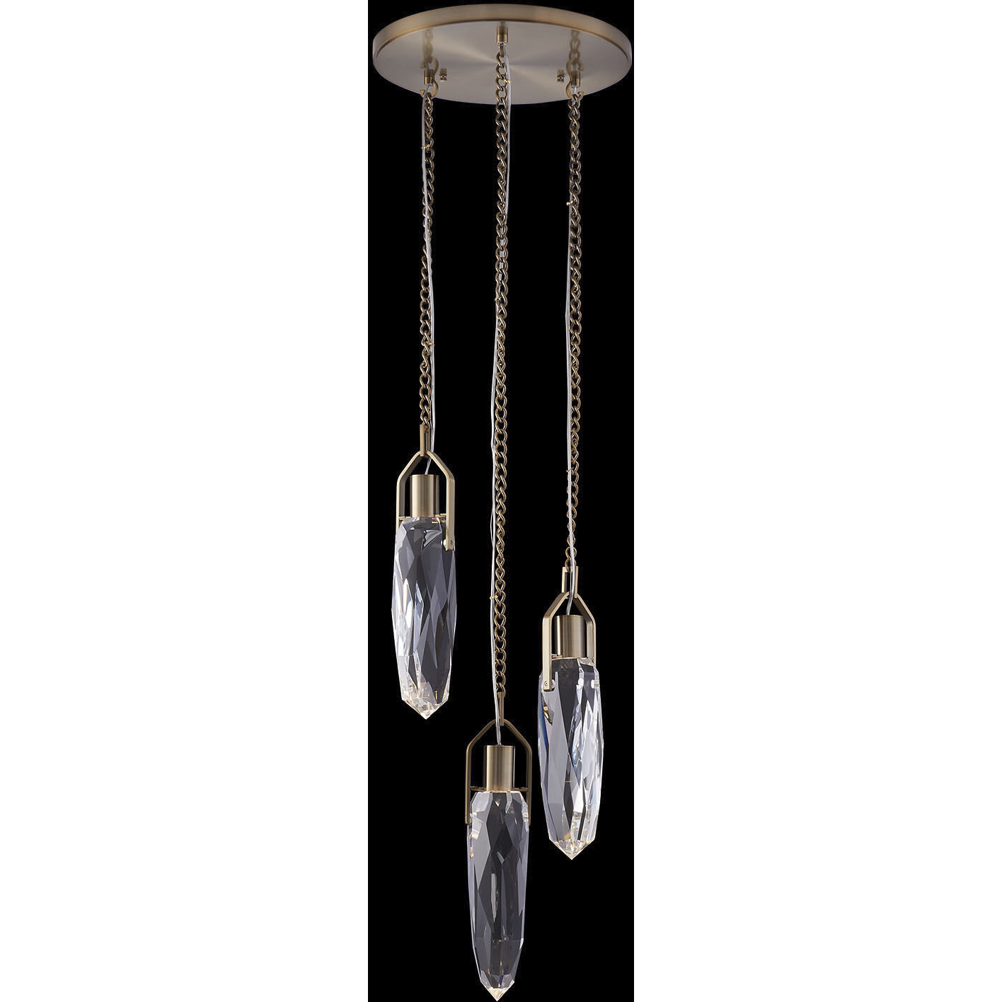 Diamante 14 inch Winter Brass Pendant Ceiling Light