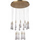 Teardrop 27.6 inch Brass Chandelier Ceiling Light
