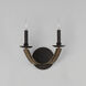 Basque 2 Light 12 inch Driftwood and Anthracite Wall Sconce Wall Light