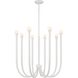 Dahlia LED 28 inch Plaster White Chandelier Ceiling Light