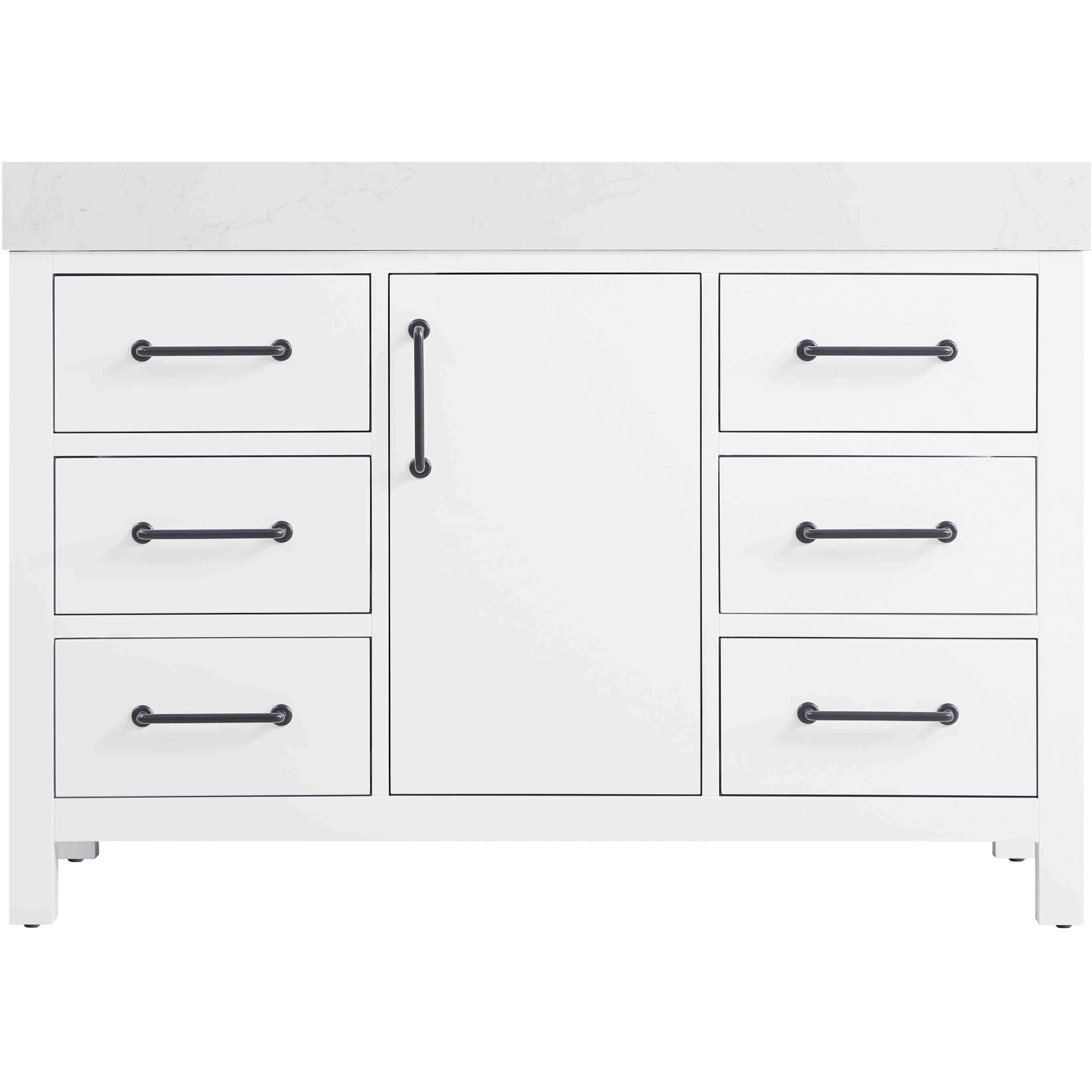 Nathan 48 X 34 inch White Bathroom Vanity Cabinet
