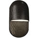 Ambiance Collection - Capsule LED 10 inch Hammered Iron Outdoor Wall Sconce, Form+Finish+Function