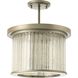 Point Dume&trade; Sequit Point 3 Light 14 inch Antique Nickel Semi-Flush Convertible Ceiling Light, Design Series