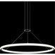 Luna LED 38 inch Bright Satin Aluminum Pendant Ceiling Light