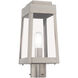 Oslo 1 Light 15 inch Brushed Nickel Outdoor Post Top Lantern