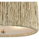 Abaca 2 Light 14 inch Satin Brass Semi Flush Mount Ceiling Light