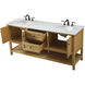 Metropolis 72 X 22 X 34 inch Natural Wood Vanity Sink Set