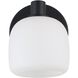 Valentina 1 Light 6.25 inch Matte Black Vanity Light Wall Light