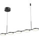 Novel LED 37 inch Black Linear Pendant Ceiling Light