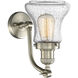 Franklin Restoration Bellmont LED 7 inch Brushed Satin Nickel Sconce Wall Light in Seedy Glass, Franklin Restoration