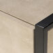 Cassius 48 inch Taupe Shagreen and Black Metal Console Table