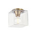 Brayden 1 Light 7.25 inch Aged Brass Flush Mount Ceiling Light