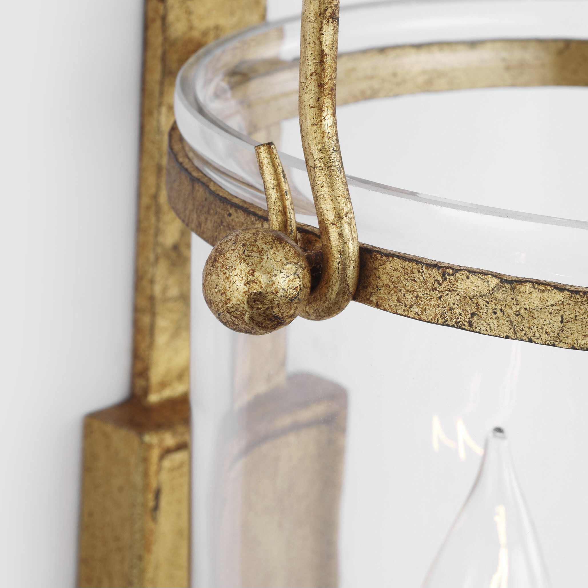 Chapman & Myers Lorford 3 Light 10 inch Gilded Iron Sconce Wall Light, Medium