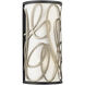 Scribble 2 Light 8 inch Matte Black with Artifact Wall Sconce Wall Light, Smithsonian Collaboration
