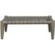 Borneo 16.5 inch Dark Gray and Oyster White Outdoor Ottoman