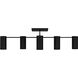 Foreland 6 Light 50 inch Matte Black Semi-Flush Mount Ceiling Light, Extra Large