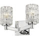 Aubrey 2 Light 13.5 inch Chrome Vanity Wall Light
