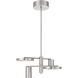 Swivel LED 19.75 inch Brushed Nickel Chandelier Ceiling Light