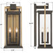 Lendel 4 Light 24 inch Twilight Bronze and Textured Gold Outdoor Sconce