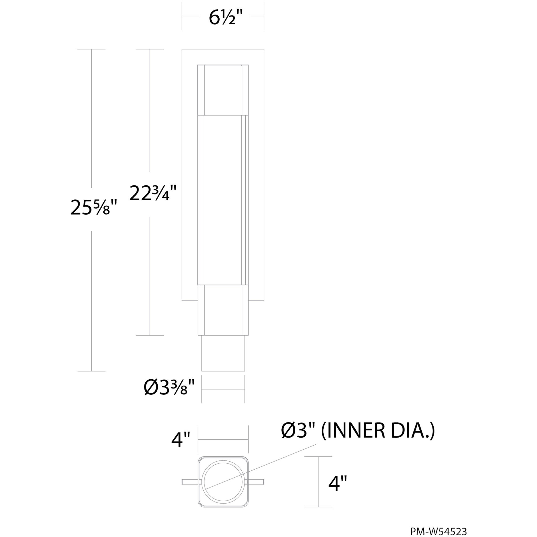 Mist LED 22.8 inch Bronze Outdoor Post Lighting