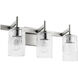 Fort Worth 3 Light 21 inch Satin Nickel Vanity Light Wall Light