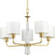 Palacio 5 Light 27 inch Vintage Gold Chandelier Ceiling Light, Design Series