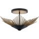 Aristocrat 4 Light 26 inch Dark Bronze and French Gold Semi Flush Mount Ceiling Light