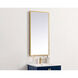 Pier 30 X 20 inch Brass LED Mirror
