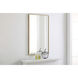 Monet 40 X 24 inch Brass Wall Mirror