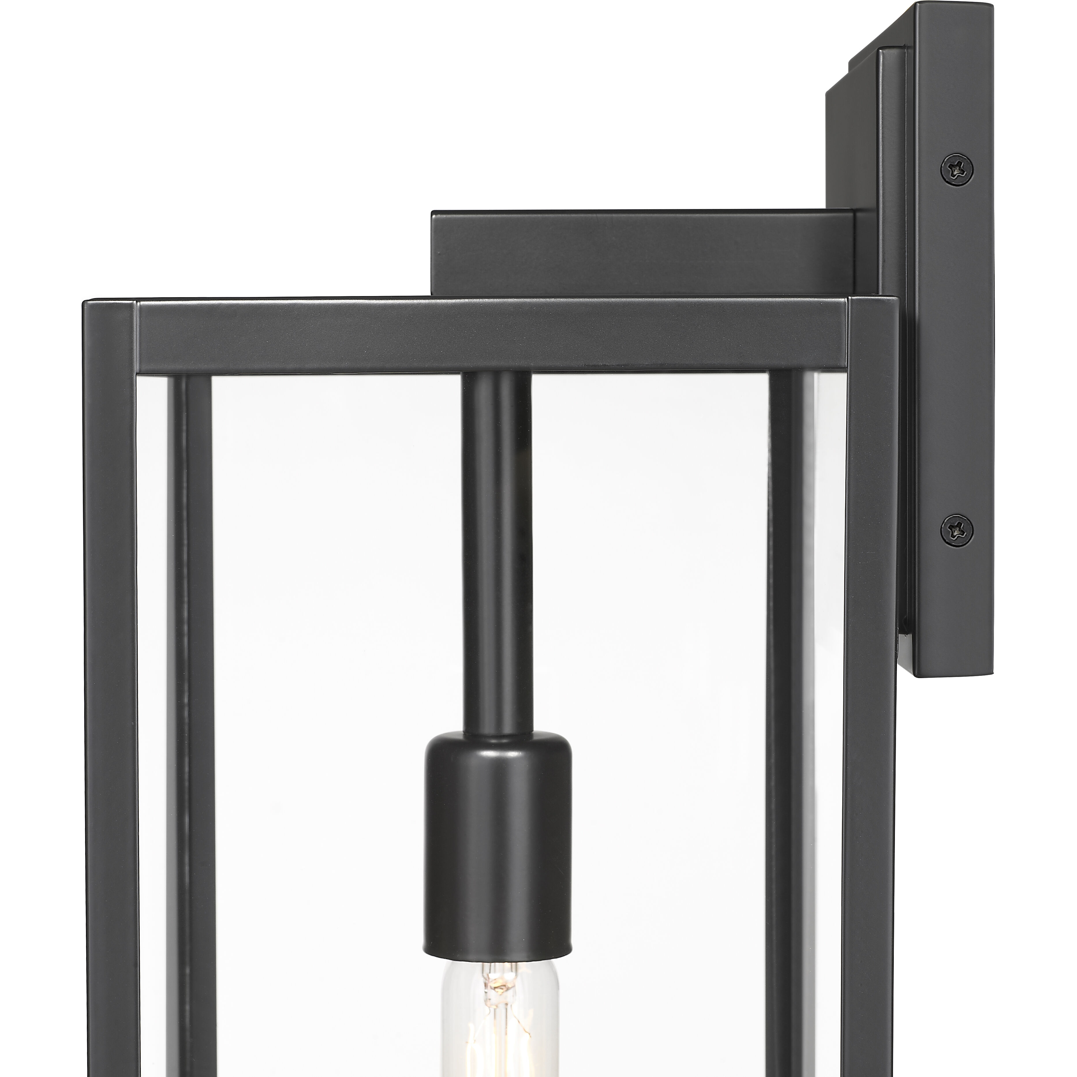 Nuri 1 Light 21.25 inch Black Outdoor Wall Light