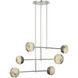 Kelly Wearstler Melange LED 54 inch Polished Nickel Multi-Positional Chandelier Ceiling Light