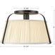 Alora Mood Scout 1 Light 13.25 inch Matte Black and White Linen Semi-Flush Mount Ceiling Light