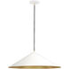 Conos Family 3 Light 24 inch Matte White with Champagne Gold Interior Pendant Ceiling Light