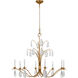 C&M by Chapman & Myers Shannon 8 Light 44.5 inch Antique Gild Chandelier Ceiling Light