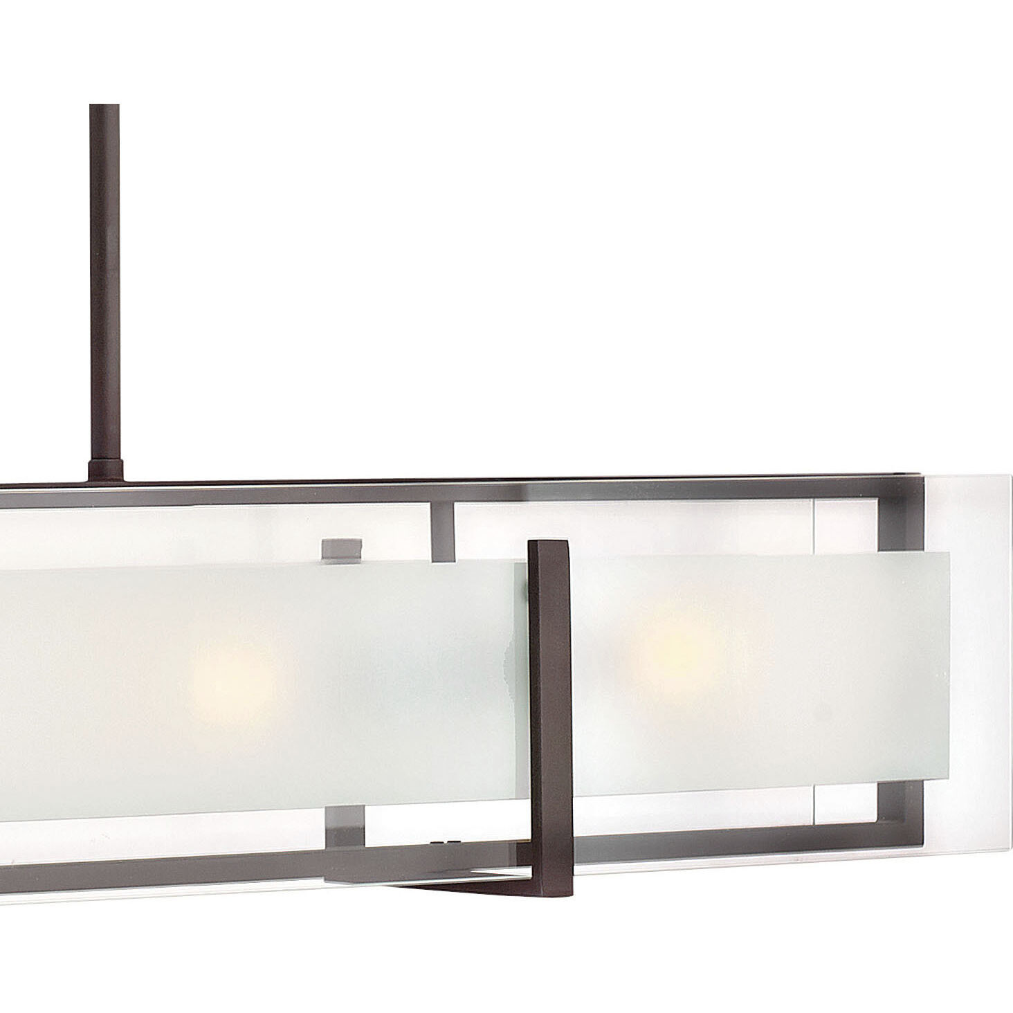 Latitude 4 Light 42 inch Oil Rubbed Bronze Indoor Linear Chandelier Ceiling Light