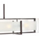 Latitude 4 Light 42 inch Oil Rubbed Bronze Indoor Linear Chandelier Ceiling Light