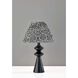 Dahlia 18 inch 60 watt Black Table Lamp Portable Light