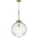 Kasbah 1 Light 15.75 inch Satin Brass Single Pendant Ceiling Light