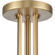 Caroline 3 Light 16 inch Brushed Gold Semi Flush Mount Ceiling Light